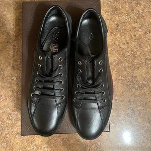 Gucci Italian Black Leather Stylish Women Sneaker